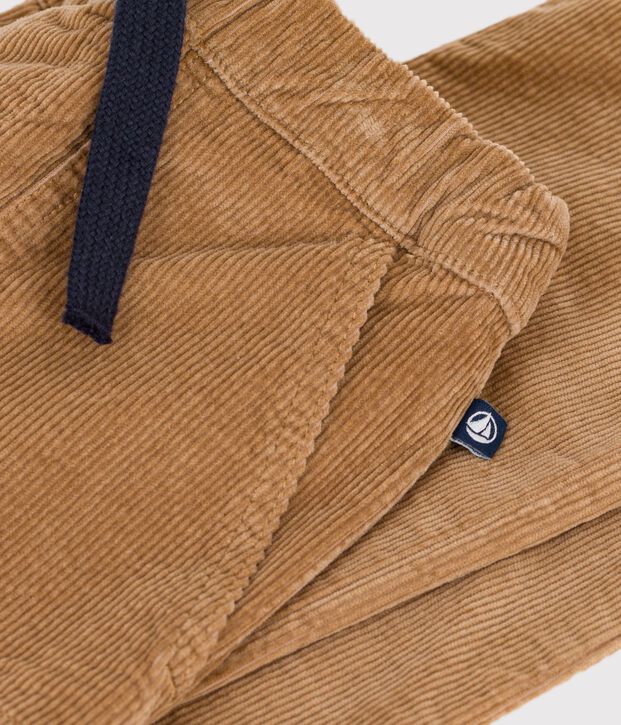 Kinder-Hose mit geradem Schnitt aus Feincord LATTE