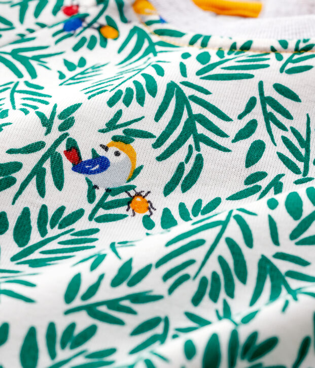 Gemustertes Baby-Sweatshirt aus Rippstrick f&uuml;r Jungen weiss/vielfarbig