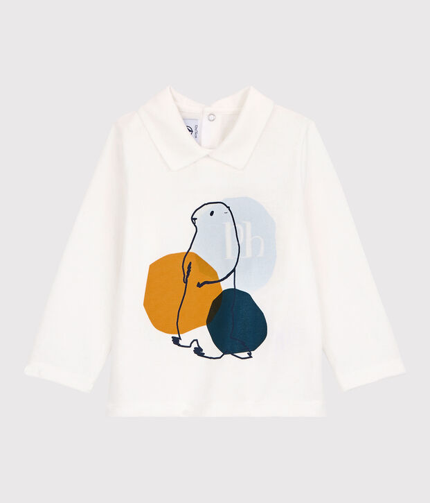 Baby-T-Shirt aus Baumwolle. weiss