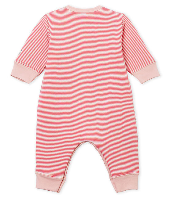 Baby Jungen Strampler ohne Fuß aus gedoppeltem Jersey rosa CHEEK/weiss MARSHMALLOW