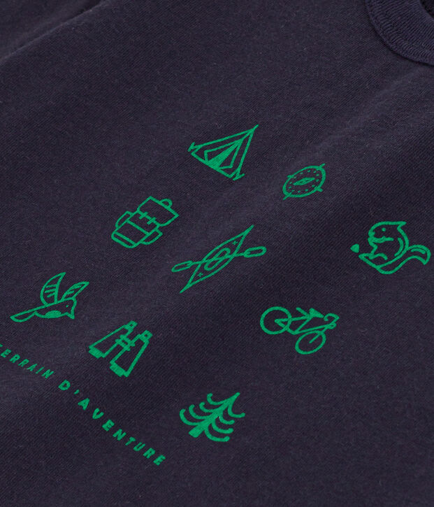 Kurz&auml;rmeliges Baby-T-Shirt aus leichtem Jersey blau/vielfarbig