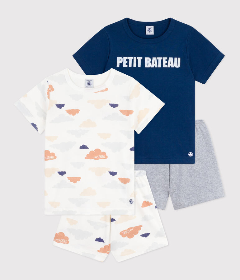 2er-Set Kinder-Kurzpyjamas aus Baumwolle vielfarbig