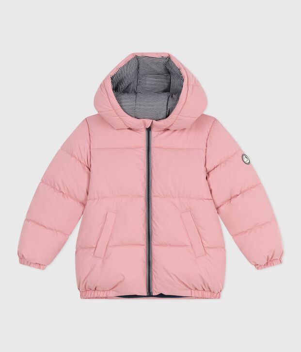 Einfarbige Kinder-Winterjacke rosa