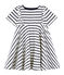 Kinder-Kleid für Mädchen beige COQUILLE/blau ABYSSE