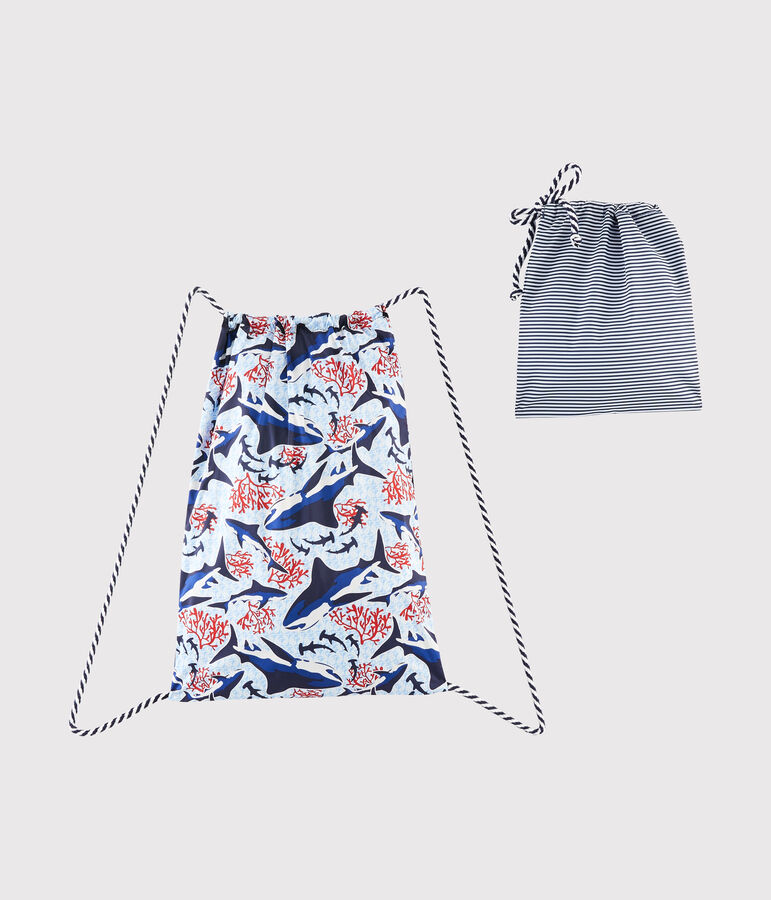 Leichter Beutel f&uuml;r Jungen weiss/vielfarbig