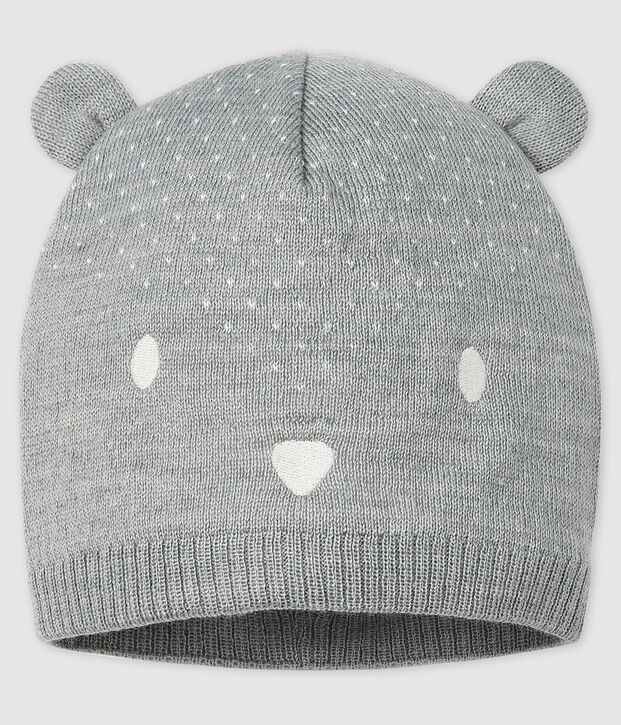 Baby-M&uuml;tze f&uuml;r M&auml;dchen/Jungen grau