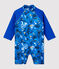Baby-Badekombination mit UV-Schutz aus recyelten Materialien für Jungen blau SURF/weiss MULTICO