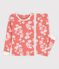 Kinderpyjama aus Baumwolle in schmaler Passform mit Hawaiimuster für Mädchen rosa PAPAYE/ MARSHMALLOW