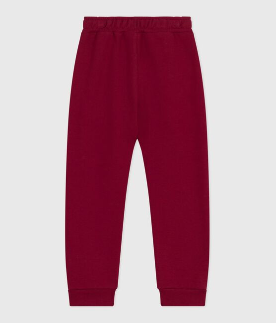 Kinder-Jogginghose aus einfarbiger Baumwolle  AMARANTE