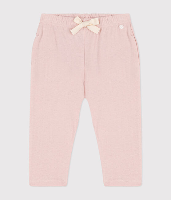 Baby-Hose aus einfarbigem Doppeljersey rosa SALINE