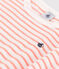 Kurzärmeliges Kinder-Kleid aus Baumwoll-Frottee mit Streifen  orange MARSHMALLOW/ ABRICOT