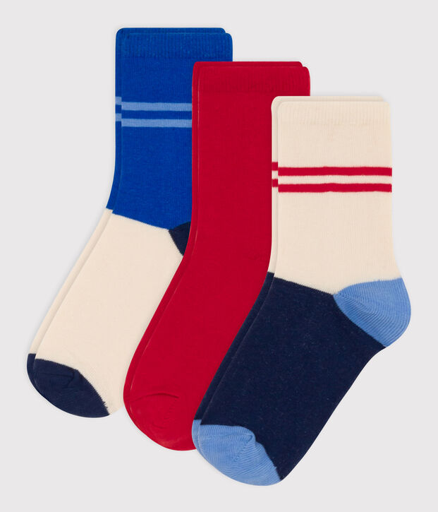 3er-Set Kindersocken aus Baumwolljersey vielfarbig