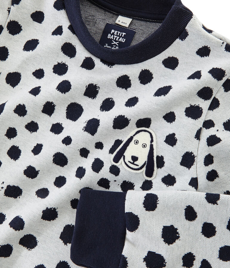 Sweater Jean Jullien weiss MARSHMALLOW/ DOTTIES