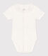 Kurzärmeliger Baby-Body aus Bio-Baumwolle mit Kragen