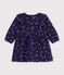 Lang&auml;rmeliges Baby-Kleid aus Baumwolle mit Blumenmuster blau/vielfarbig