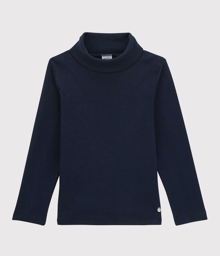 Kinder-Unterziehpullover aus Baumwolle f&uuml;r M&auml;dchen / Jungen blau