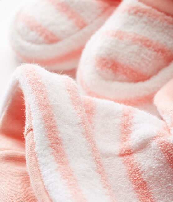 Baby-mütze und hausschuhe unisex gestreift variante 3