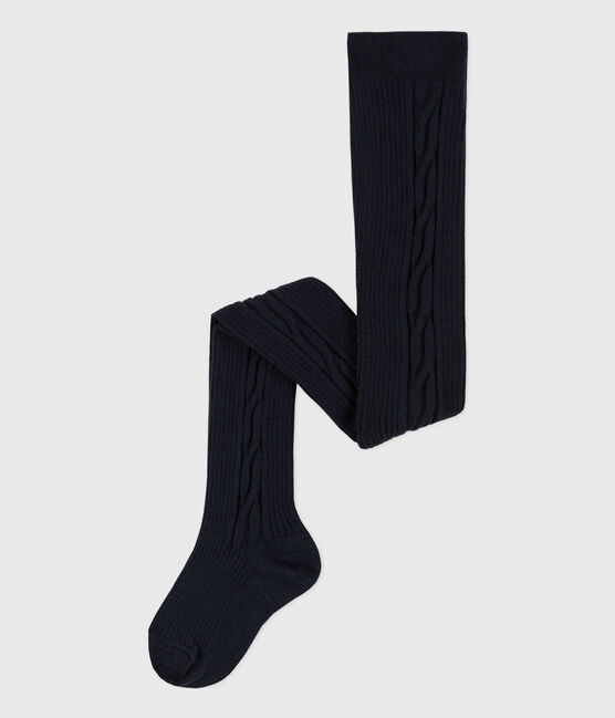 Warme Kinderstrumpfhose Mädchen blau SMOKING