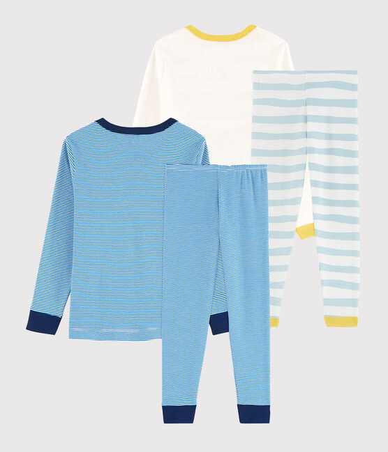 Set aus 2 Rippstrick-Pyjamas für kleine Jungen variante 1