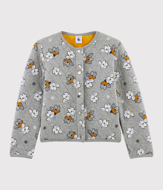 Schlauch-Cardigan f&uuml;r M&auml;dchen grau/vielfarbig