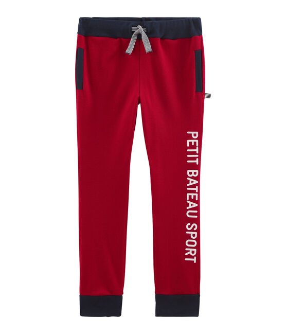 Jogginghose aus Rippstoff für Jungen rot TERKUIT CN