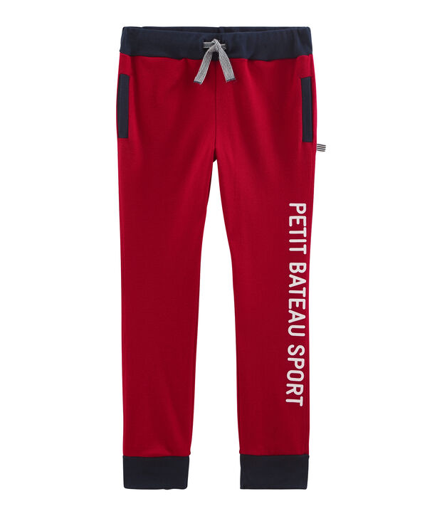 Jogginghose aus Rippstoff f&uuml;r Jungen rot
