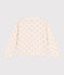 Kinder-Cardigan aus Doppeljersey mit Aufdruck für Mädchen beige AVALANCHE/ ARGENT