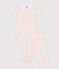 Kinder Capri-Pyjama aus Baumwolle mit Blumenmuster MARSHMALLOW/ PANTY