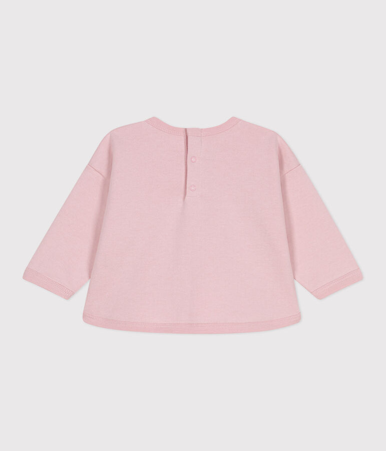 Baby-Sweatshirt aus Baumwolle mit Petit Bateau Vintage-Motiv rosa