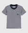 Kurzärmeliges Kinder-T-Shirt aus Baumwolle für Jungen blau SMOKING/weiss MARSHMALLOW