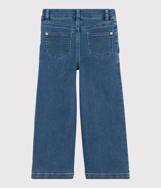 Kinder-Flared Jeans aus Bio-Baumwolle für Mädchen blau DENIM BLEU DELAVE