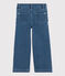 Kinder-Flared Jeans aus Bio-Baumwolle für Mädchen blau DENIM BLEU DELAVE