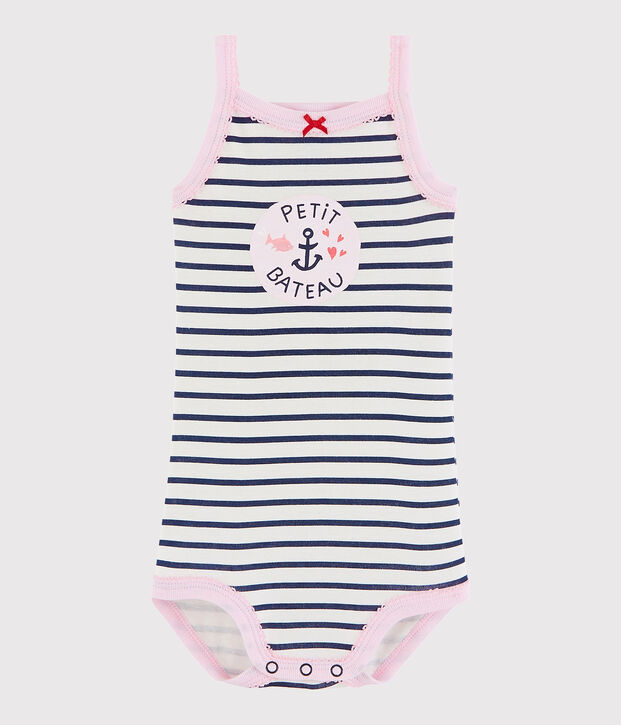 Baby-Tr&auml;gerbody M&auml;dchen weiss/blau