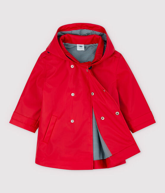 Baby-Trenchcoat für Mädchen rot TERKUIT