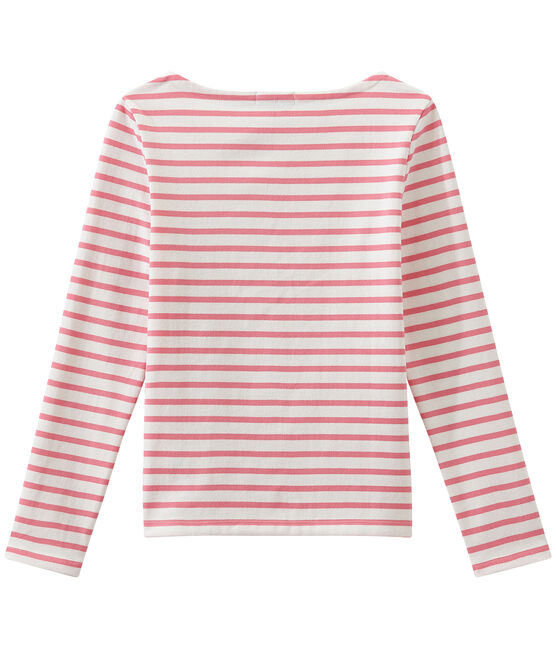 Klassisches streifenshirt weiss MARSHMALLOW/rosa PETAL