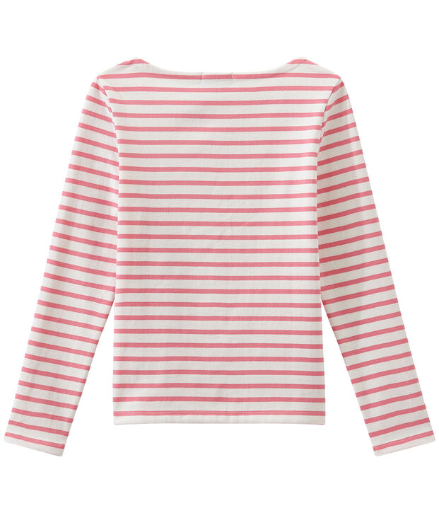Klassisches streifenshirt weiss/rosa