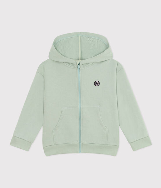 Kapuzen-Sweatshirt mit Reißverschluss aus Molton Kinder/Jungen grün HERBIER