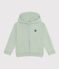 Kapuzen-Sweatshirt mit Reißverschluss aus Molton Kinder/Jungen grün HERBIER