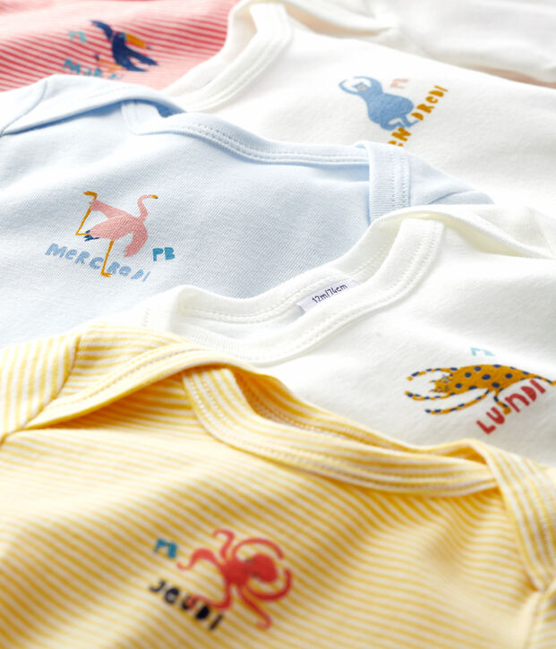 5er-Set lang&auml;rmlige Baby-Bodys f&uuml;r Jungen vielfarbig