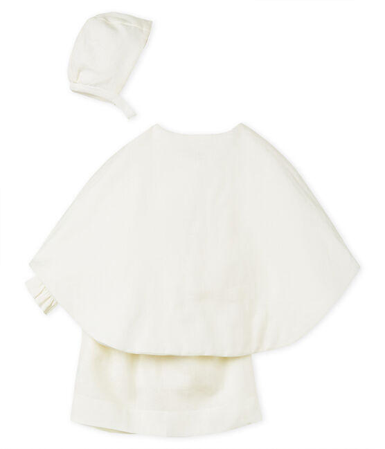 3 Teiliges Ensemble Baby Festtagskleidung Madchen Aus Leinen Petit Bateau