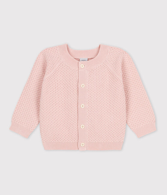 Baby-Cardigan aus Baumwollstrick rosa SALINE