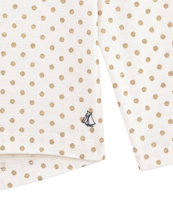 Langarmshirt weiss MARSHMALLOW/gelb DORE