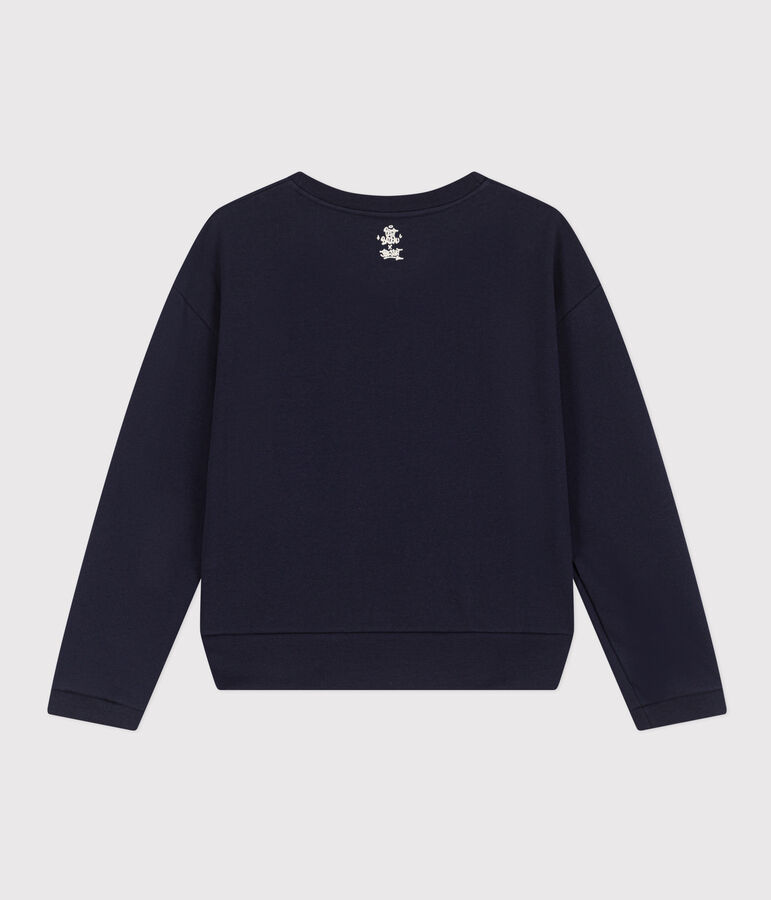 Sweatshirt aus Molton f&uuml;r Damen blau