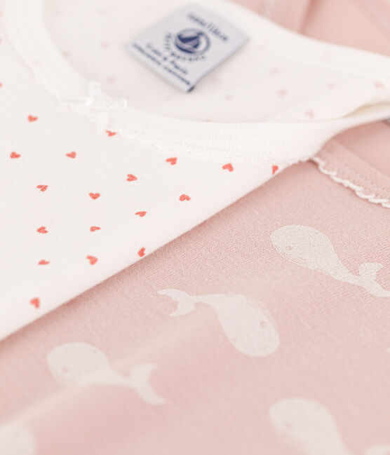 2er-Set Kinderpyjama und Kinder-Kurzpyjama aus Baumwolle für Mädchen variante 1