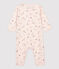 Baby-Strampler aus Baumwolle mit Prinzessinnen-Motiv rosa FLEUR/weiss MULTICO
