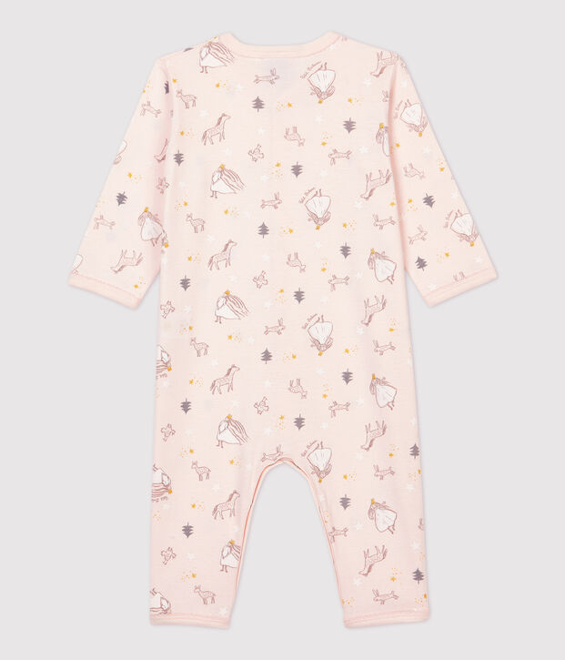 Baby-Strampler aus Baumwolle mit Prinzessinnen-Motiv rosa/vielfarbig