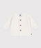 Unisex - Babyjacke aus einfarbiger Baumwolle weiss
