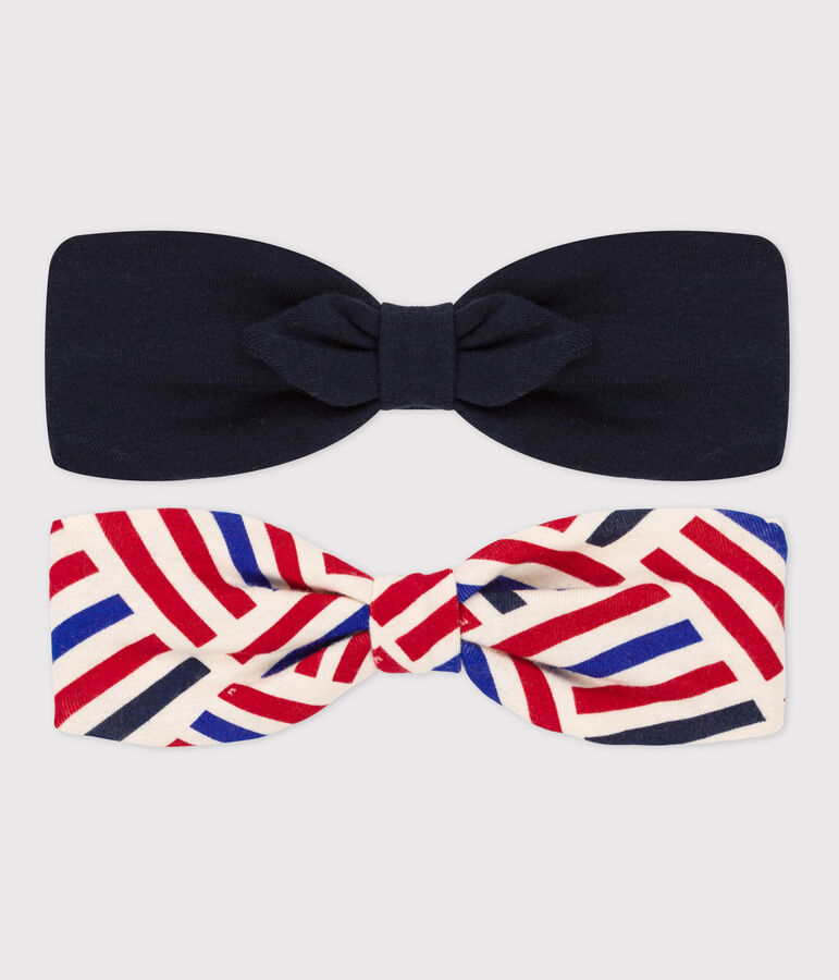 2er-Set bedruckte Baby-Haarb&auml;nder vielfarbig