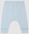 Baby-Leggings aus 2x2-Rippstrick aus Bio-Baumwolle blau FRAICHEUR