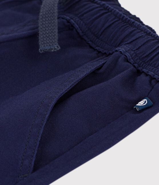 Kinder-Bermudashorts aus einfarbiger Baumwolle blau SOIR